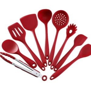 Silicon Cooking Utensil Set Red